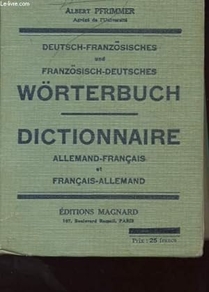 Seller image for DEUTSCH FRANZOSISCHES WORTERBUCH. DICTIONNAIRE ALLEMAND-FRANCAIS for sale by Le-Livre