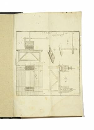 Image du vendeur pour Abbildung und Beschreibung eines sehr vortheilhaften Streichtisches zu Braunkohlenziegeln, auf welchem zwey Druck- und Streichmaschinen angebracht sind; wo, vermittelst dieser Maschinen, in einem Tage so viel Braunkohlenziegel gestrichen werden, als man jetzt mit drey gewhnlichen Streichtischen verfertigen kann. mis en vente par Versandantiquariat Wolfgang Friebes