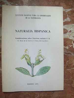 Imagen del vendedor de NATURALIA HISPNICA N 1. CONSIDERACIONES SOBRE TEUCRIUM OXYLEPIS F.Q. a la venta por Itziar Arranz Libros & Dribaslibros