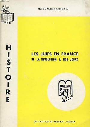 Bild des Verkufers fr LES JUIFS EN FRANCE DE LA REVOLUTION A NOS JOURS zum Verkauf von Le-Livre