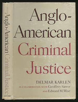 Seller image for Anglo-American CRIMINAL JUSTICE for sale by Between the Covers-Rare Books, Inc. ABAA