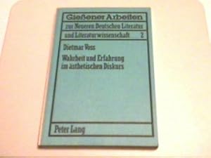 Immagine del venditore per Wahrheit und Erfahrung im �sthetischen Diskurs. Studien zu Hegel, Benjamin, Koeppen. (= Giessener Arbeiten zur neueren deutschen Literatur und Literaturwissenschaft. Band 2). venduto da Antiquariat Andree Schulte