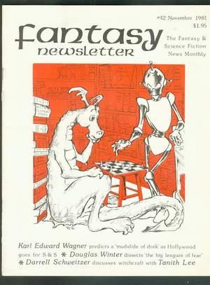 Image du vendeur pour FANTASY NEWSLETTER Magazine. #42 (Volume 4 #11; Whole Number #42; November/1981); >>> Karl Edward Wagner; Stephen King's Cujo; Interview with Tanith Lee; mis en vente par Comic World