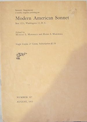 Seller image for Modern American Sonnet Number 327 Auguat, 1955 for sale by First Class Used Books