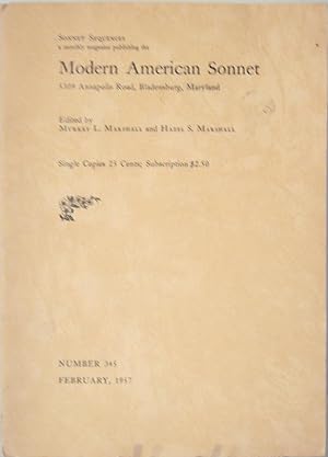 Seller image for Modern American Sonnet Number 345, February, 1957 for sale by First Class Used Books