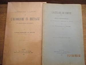 2 livres sur L'alcoolisme en Bretagne - L'alcoolisme, ses remèdes - Deux conférences aux étudiant...