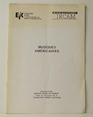 Image du vendeur pour MUSIQUES AMERICAINES. Music in similar motion de Phil Glass, diverses pices de Charles Ives et Tehillim de Steve Reich. mis en vente par LIBRAIRIE LE GALET