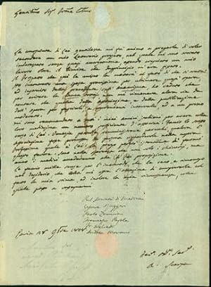 Image du vendeur pour Autograph letter signed to [Francesco] Aglietti in Italian mis en vente par Jeremy Norman's historyofscience
