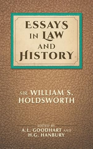 Image du vendeur pour Essays in Law and History mis en vente par The Lawbook Exchange, Ltd., ABAA  ILAB