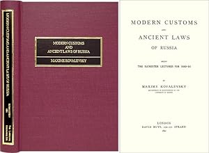 Seller image for Modern Customs and Ancient Laws of Russia. Being the Ilchester. for sale by The Lawbook Exchange, Ltd., ABAA  ILAB