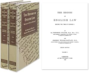 Image du vendeur pour The History of English Law Before the Time of Edward I. 2 Vols mis en vente par The Lawbook Exchange, Ltd., ABAA  ILAB