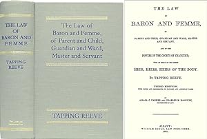 Bild des Verkufers fr The Law of Baron and Femme, of Parent and Child, Guardian and Ward. zum Verkauf von The Lawbook Exchange, Ltd., ABAA  ILAB
