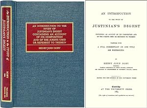 Bild des Verkufers fr An Introduction to the Study of Justinian's Digest Containing an. zum Verkauf von The Lawbook Exchange, Ltd., ABAA  ILAB