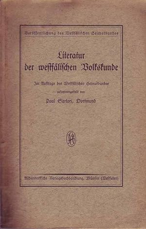 Seller image for Literatur der westflischen Volkskunde - Im Auftrage des Westflischen Heimatbun for sale by Online-Buchversand  Die Eule