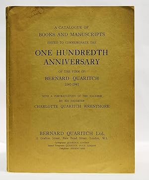 Bernard Quaritch Centenary Catalogue 1847-1947 with a Portrait of the founder.