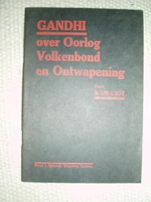 Gandhi over oorlog, Volkenbond en ontwapening