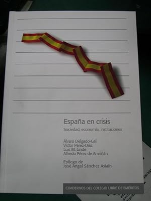 Immagine del venditore per ESPAA EN CRISIS. Sociedad, economia, instituciones venduto da LIBRERIA  SANZ