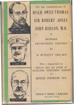 Imagen del vendedor de On the Contributions of Hugh Owen Thomas, Sir Robert Jones, John Ridlon to Modern Orthopedic Surgery a la venta por Callaghan Books South