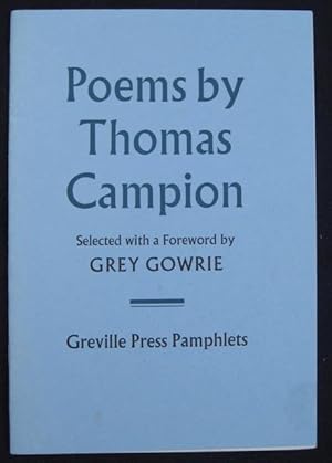 Image du vendeur pour Poems. Selected with a foreword by Grey Gowrie. (Greville Press Pamphlets) mis en vente par James Fergusson Books & Manuscripts