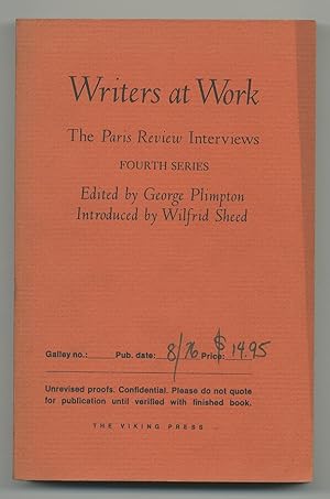 Bild des Verkufers fr Writers at Work: The Paris Review Interviews Fourth Series zum Verkauf von Between the Covers-Rare Books, Inc. ABAA