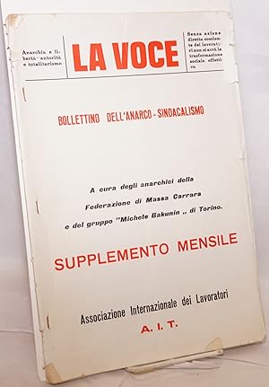 Seller image for La Voce: Bolletino dell'anarcho-sindicalismo. Supplemento mensile. Anno 2, no 4-5 (marzo 1963) for sale by Bolerium Books Inc.