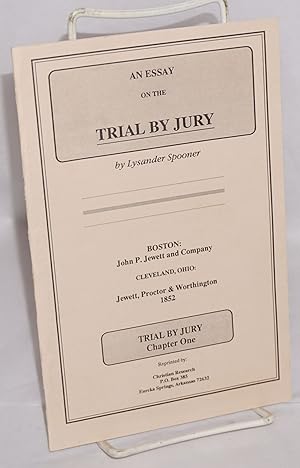 Immagine del venditore per An essay on the trial by jury venduto da Bolerium Books Inc.