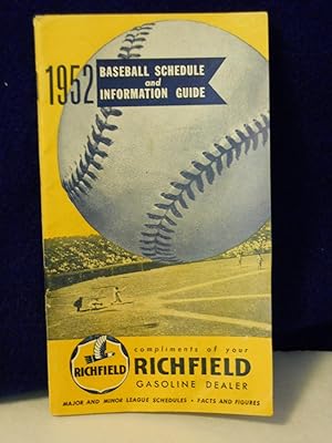 Seller image for 1952 Baseball Schedule and Information Guide for sale by Gil's Book Loft