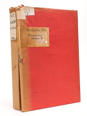 Bild des Verkufers fr Etude Monographique sur les Acintiens (2 Tomes - Complet) I : Recherches exprimentales sur l'tendue des variations et les facteurs tratognes ; II : Morphologie, physiologie, systmatique. zum Verkauf von Librairie du Cardinal