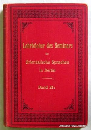 Bild des Verkufers fr Yamen und Presse. Handbuch der neuchinesischen Schriftsprache. Eine Sammlung von Schriftstcken des amtlichen Schriftverkehrs nebst Zeitungsausschnitten mit Erluterungen und bersetzungen. (Nur) II. Abteilung: Deutscher Text. Berlin, Reimer, 1911. 2 Bl., 326 S. Lwd.d.Zt. mit Gold- u. Schwarzprgung; Rcken mit Fehlstelle. Lehrbcher des Seminars fr Orientalische Sprachen in Berlin, XXI, 2). zum Verkauf von Jrgen Patzer