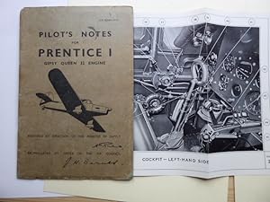 Pilot's Notes for Prentice "Gipsy Queen 32 Engine". Prepared by Direction of the Minister of Supply.