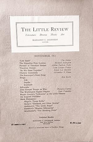 Image du vendeur pour THE LITTLE REVIEW VOL. II , NO. 8 , NOVEMBER, 1915 mis en vente par Aah Rare Chicago