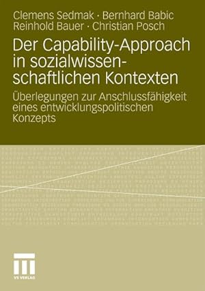 Imagen del vendedor de Der Capability-Approach in sozialwissenschaftlichen Kontexten a la venta por BuchWeltWeit Ludwig Meier e.K.