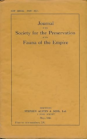 Seller image for Journal of the Society for the Preservation of the Fauna of the Empire. New Series Part XLII for sale by Barter Books Ltd