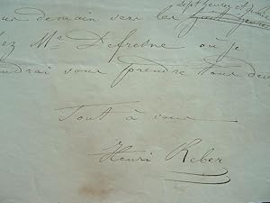 Seller image for Correspondance du compositeur Henri Reber. for sale by Traces Ecrites