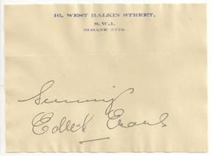 Edith Mary Evans: Autograph / Signature, dated July 19th, 1930.