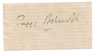 OA-0080 Peggy Ashcroft: Autograph / Signature.