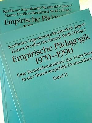 Empirische Pädagogik 1970-1990. . Bände I / II. - (2 Bände) - Eine Bestandsaufnahme der Forschung...
