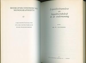 Seller image for Liquiditeitsanalyse en liquiditeitsbeleid in de onderneming; Bedrijfseconomische Monographien 57 for sale by Little Stour Books PBFA Member