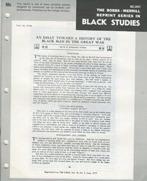 Image du vendeur pour An Essay Toward a History of the Black Man in the Great War (Bobbs-Merrill Reprint Series in Black Studies: BC-341) mis en vente par Cream Petal Goods