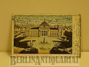 Immagine del venditore per Berlin. Reichstagsgebude mit Bismarckdenkmal. venduto da BerlinAntiquariat, Karl-Heinz Than