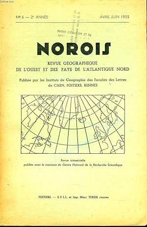 Seller image for NOROIS (revue gographiques de l'Ouest et des pays de l'Atlantique Nord) n6 : L'lctricit en Basse Normandie - La planification regionale en Bretagne - Sols et terroir du Pays de Cognac - La distribution d'energie lctrique dans la vienne for sale by Le-Livre