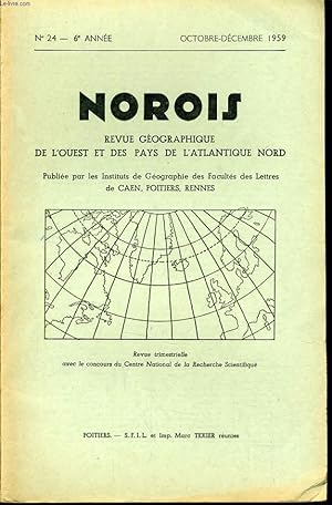 Seller image for NOROIS (revue gographiques de l'Ouest et des pays de l'Atlantique Nord) n24 : L'eau et les plantes sous climat tempr - Lvolution conomique rcente de la partie septentrionale du bassin de Rohan - Les quartiers et faubourg de Tours - . for sale by Le-Livre