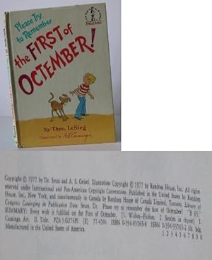 Imagen del vendedor de Please Try to Remember the First of Octember! a la venta por Bookbid