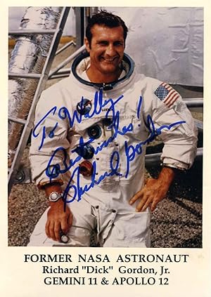 Photograph inscribed and signed by astronaut Richard Gordon, Jr. (1929-2017).