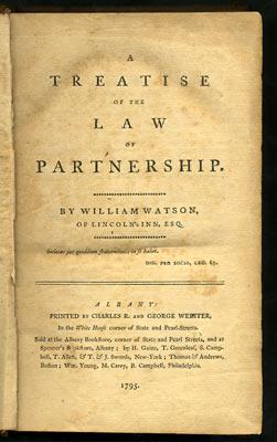 Seller image for A Treatise of the Law of Partnership for sale by Kaaterskill Books, ABAA/ILAB