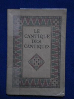 Bild des Verkufers fr Le Cantique des Cantiques zum Verkauf von Emmanuelle Morin
