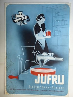 "JUFRU" Saftpresse-Ansatz mit dem automatischen Schneckenreiniger- passend zu Ihrem Fleischhacker.