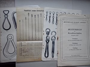 Imagen del vendedor de Musterbuch ber Karabinerhaken Ausgabe 1927. Catalogue des Porte-mousquetons dition 1927. Catalogue of Spring hooks edition 1927. a la venta por Antiquariat Heinzelmnnchen