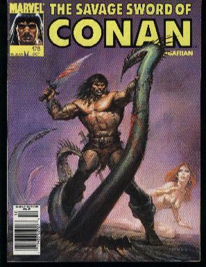 Seller image for THE SAVAGE SWORD OF CONAN THE BARBARIAN; PILLAR OF THE SKY & CHAINS for sale by William L. Horsnell