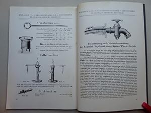 Preisliste 1934 über Spunde für die Getränkeindustrie (Auch Zapfanlagen).